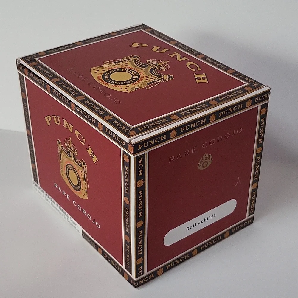 Punch Rothschilds Rare Corojo Edition Wood Lift Lid Cigar Box
